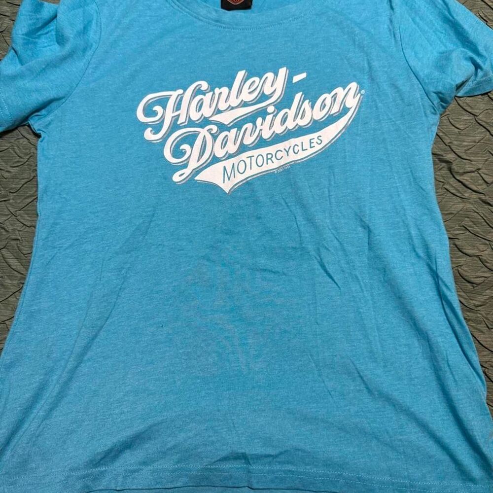 Harley-davidson Women's Blue T-shirt